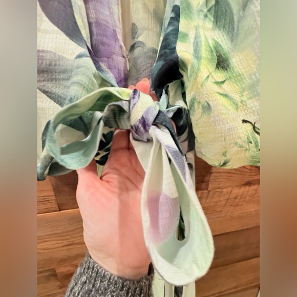 Karen Millen Multicolor Floral Maxi Dress w Puff Sleeves - Picture 13 of 13